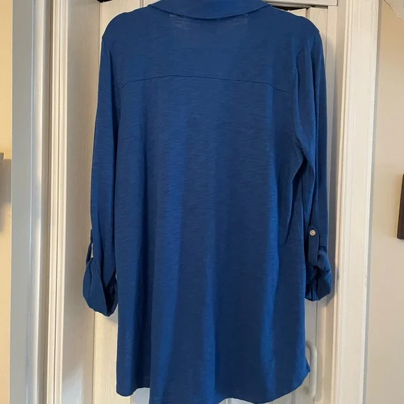 Soma Royal Blue Button Down Shirtdress NWT - Picture 2 of 10